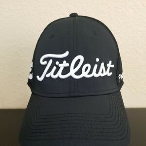 TITLEIST PRO V1 FJ GOLF CAP 6 PANEL TRUCKER DAD HAT BLACK